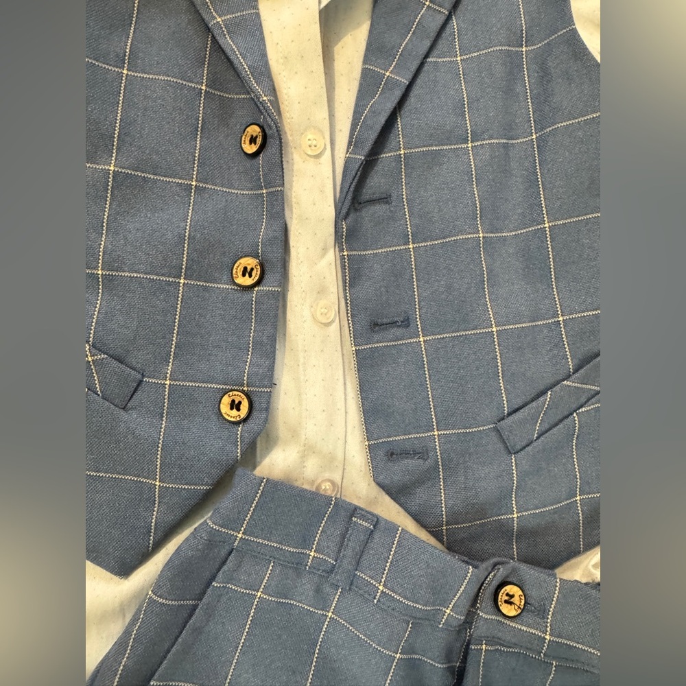 Boys 130cm (6-7 yrs) dress outfit set, blue - Picture 2 of 4